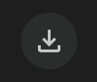 Icona download grigia su sfondo nero
